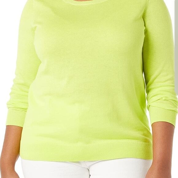 Amazon essential lime green sweater NWT Size S - Picture 1 of 10